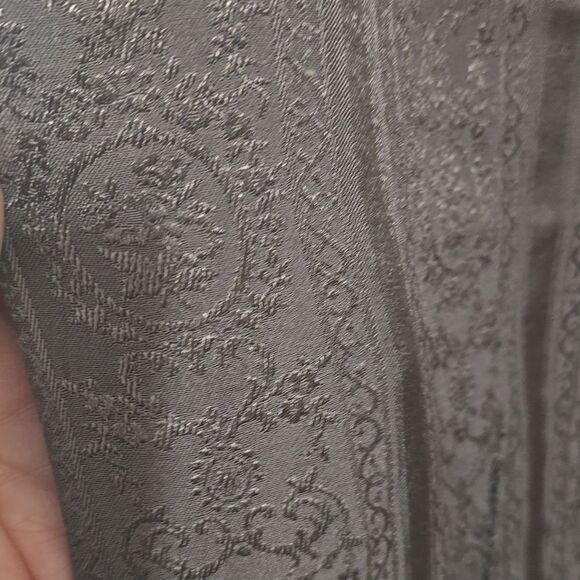 CP Shades Floral Brocade Jacquard Elastic Waist Wide Leg Pant Mocha Brown small - Picture 4 of 11